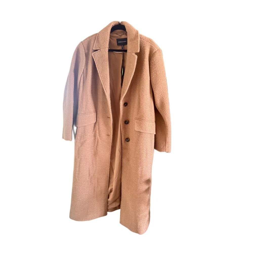 New bcbg maxazaria long brown tan overcoat plus size XL